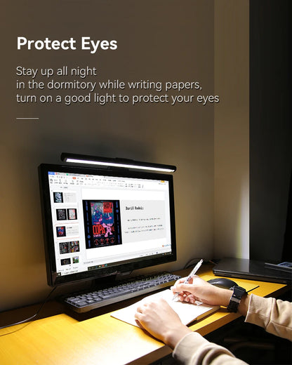 LED Desk Lamp For Computer Monitor With RGB Backlight (Straight & Curved)