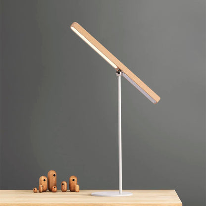 360° Rotating Noble Wood Rechargeable Table Lamp
