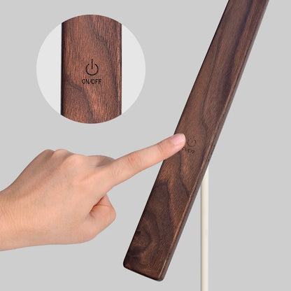 360° Rotating Noble Wood Rechargeable Table Lamp
