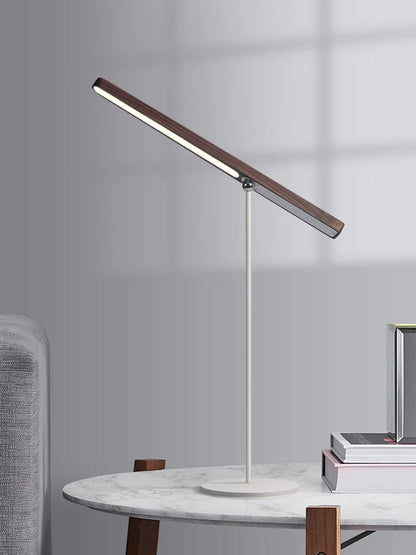 360° Rotating Noble Wood Rechargeable Table Lamp
