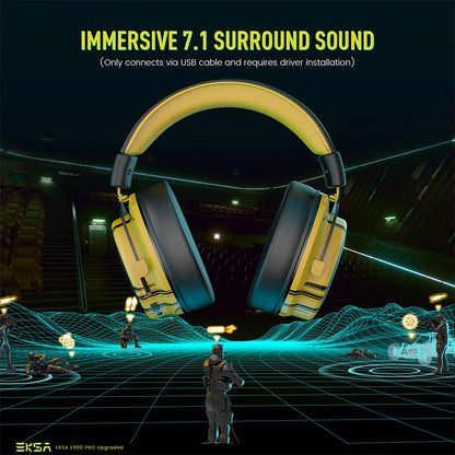 EKSA E900 Pro Upgraded Gaming Headset 7.1 Surround Wired Headphones with Noise Cancelling & Microphones