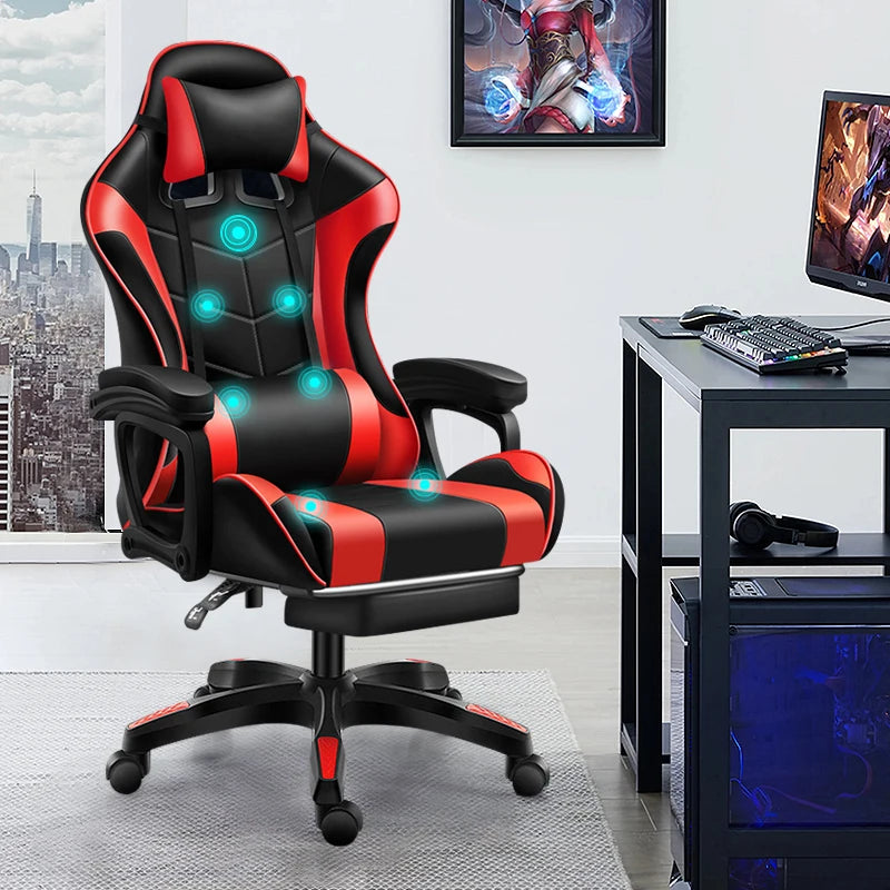 Gaming Chair With RGB, 7 Point Massage And Bluetooth Speakers