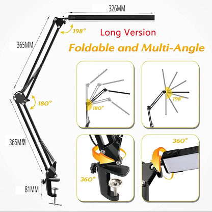 Eye-Caring LED Desk Lamp with Clamp