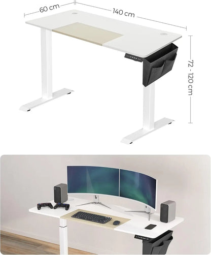 SONGMICS 60x140 Luxurious Adjustable Electric Office Standing Desk