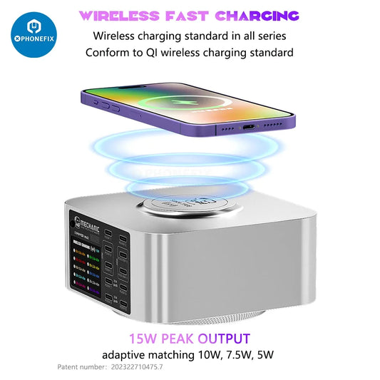 150W- 200W- 300W Superfast USB, Type-C, Wireless Charger With 10 Ports