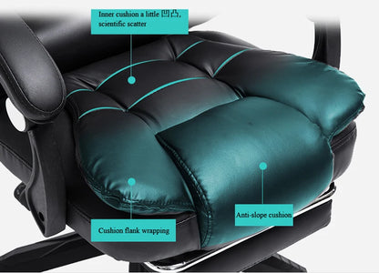 Seven Point Massage Office Chair With Footrest
