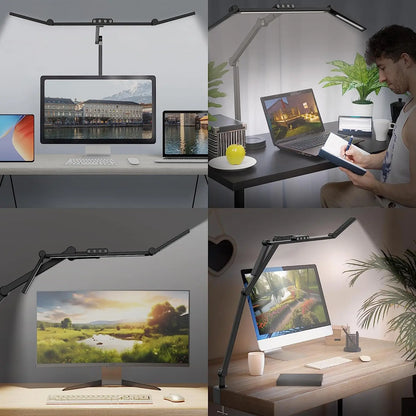 Ultra-Wide Three-Head LED Desk Monitor Lamp