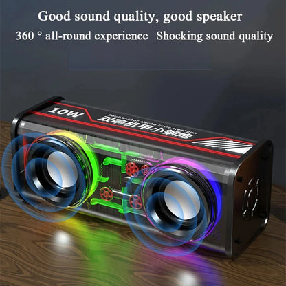 Mini V8 Transparent Bluetooth Loudspeaker