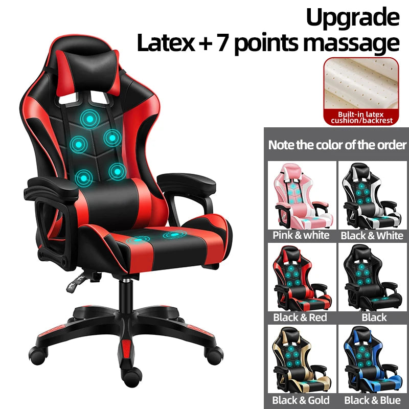 Gaming Chair With RGB, 7 Point Massage And Bluetooth Speakers