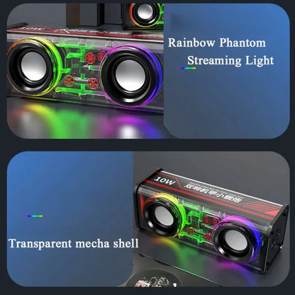 Mini V8 Transparent Bluetooth Loudspeaker