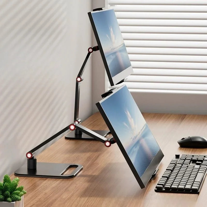 Universal Adjustable Metal Stand for Portable Monitors and Tablets (13-17 Inch) - VESA Compatible