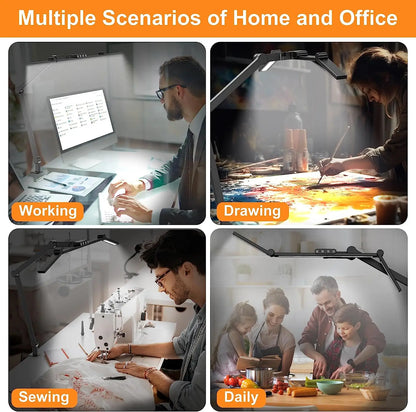 Ultra-Wide Three-Head LED Desk Monitor Lamp