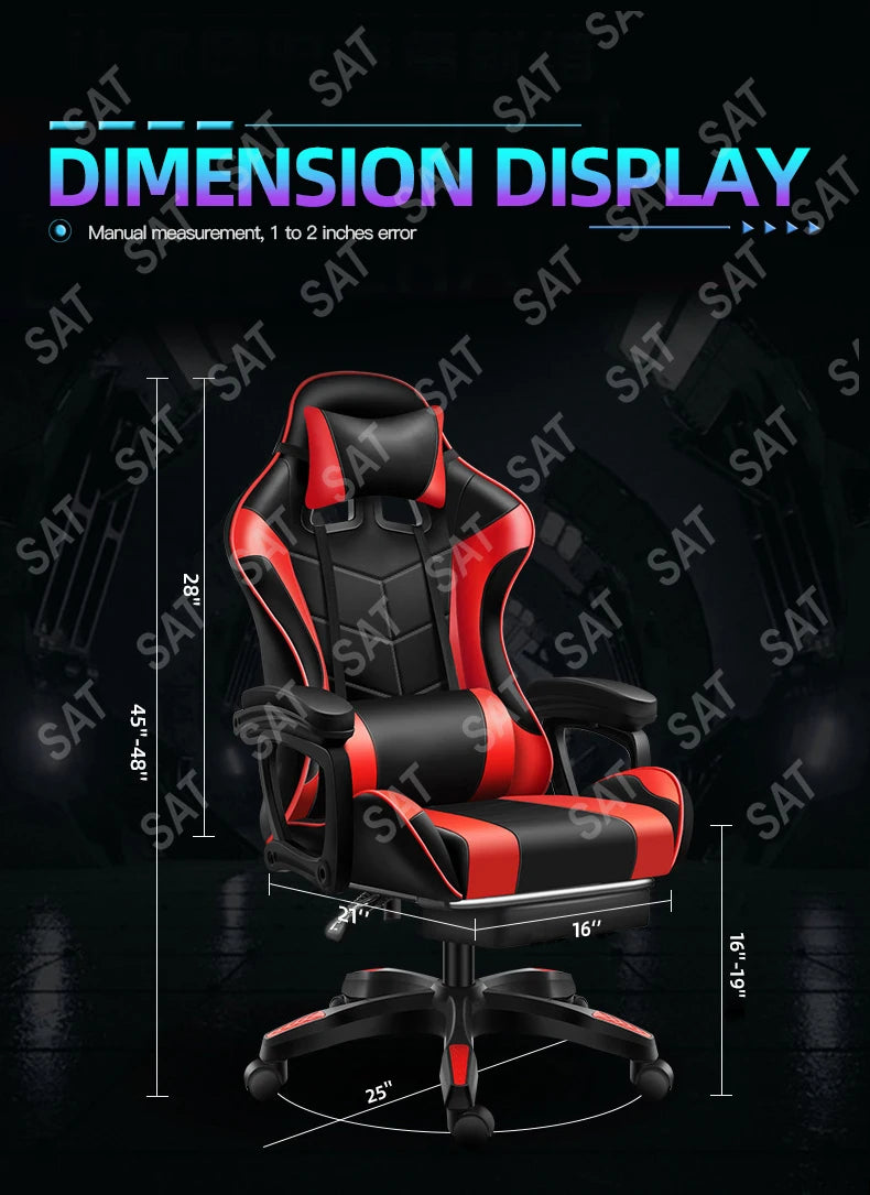 Gaming Chair With RGB, 7 Point Massage And Bluetooth Speakers