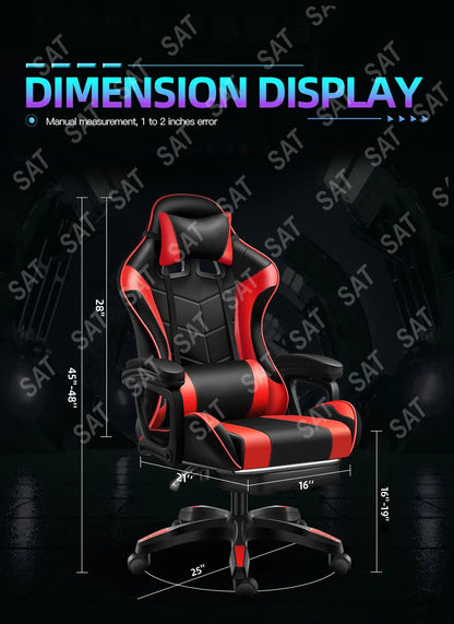 Gaming Chair With RGB, 7 Point Massage And Bluetooth Speakers