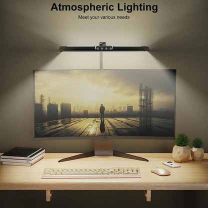 Ultra-Wide Three-Head LED Desk Monitor Lamp