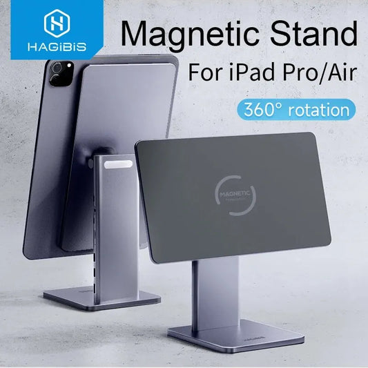 Hagibis Foldable Magnetic Stand for Tablet With USB C Hub