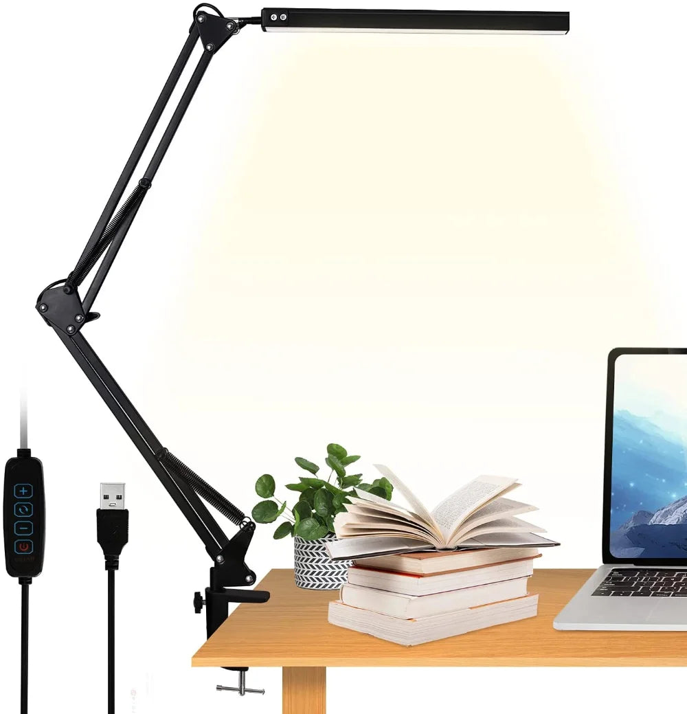 Eye-Caring LED Desk Lamp with Clamp