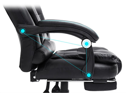 Seven Point Massage Office Chair With Footrest