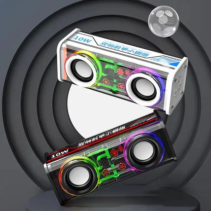 Mini V8 Transparent Bluetooth Loudspeaker