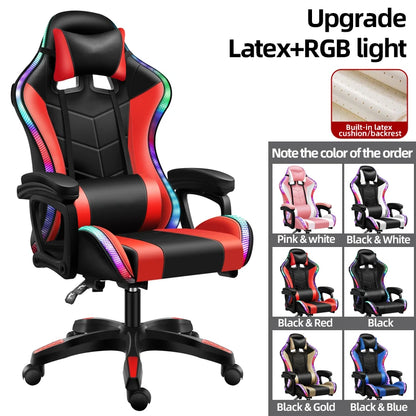 Gaming Chair With RGB, 7 Point Massage And Bluetooth Speakers