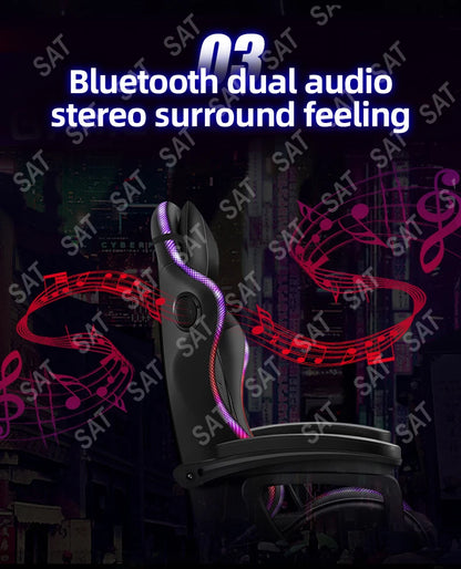 Gaming Chair With RGB, 7 Point Massage And Bluetooth Speakers